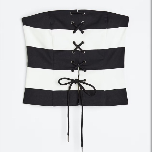 H&M 60% cotton, strapless top size s - Picture 1 of 8